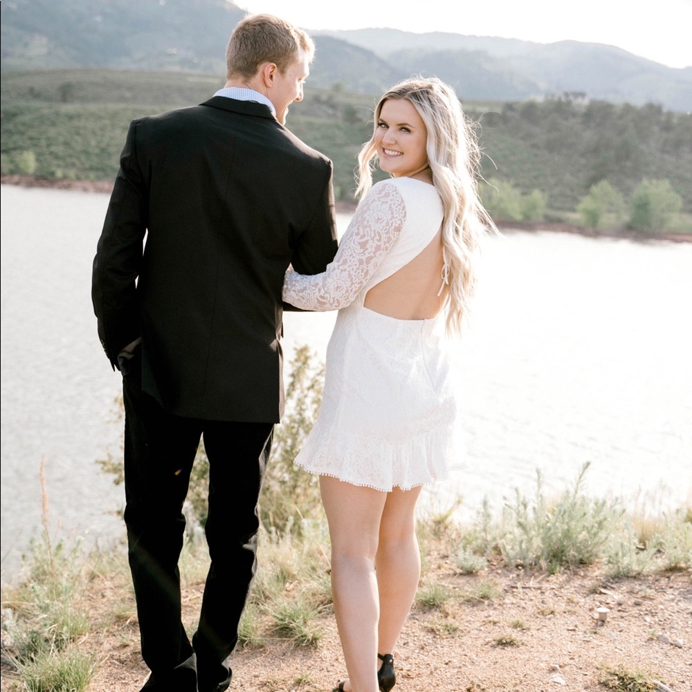 Short white lulu dress